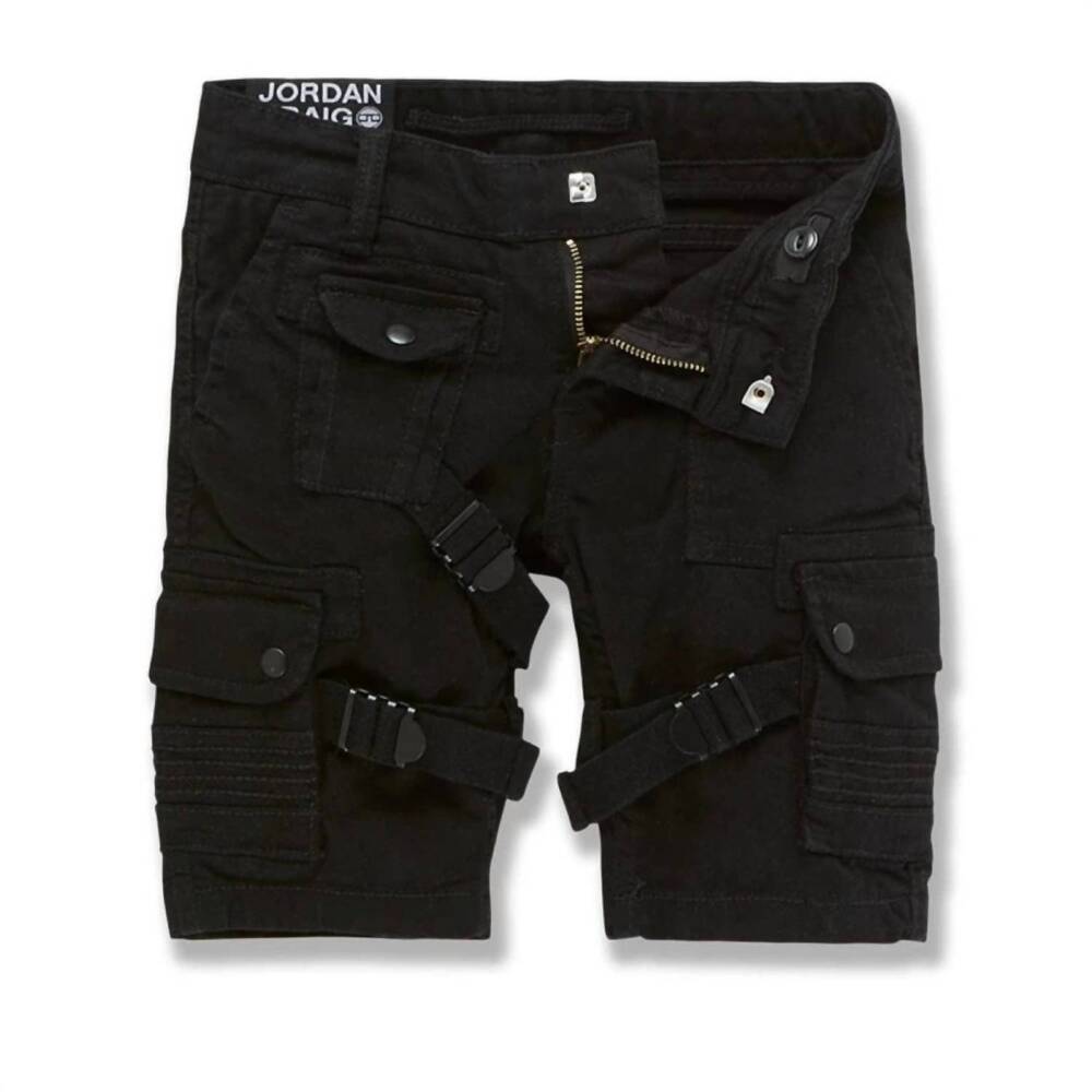 NEW JORDAN CRAIG boy's cairo cargo shorts in black